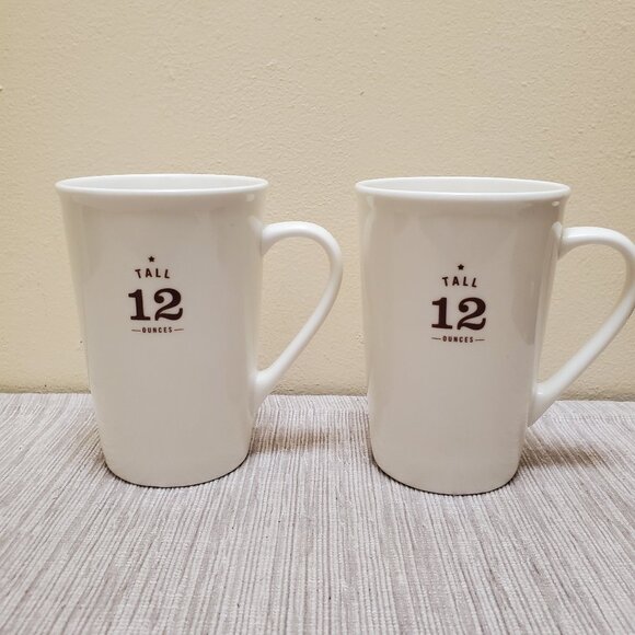 Set of 2 Starbucks Coffee Mugs Tall 12 Ounces - Picture 1 of 8